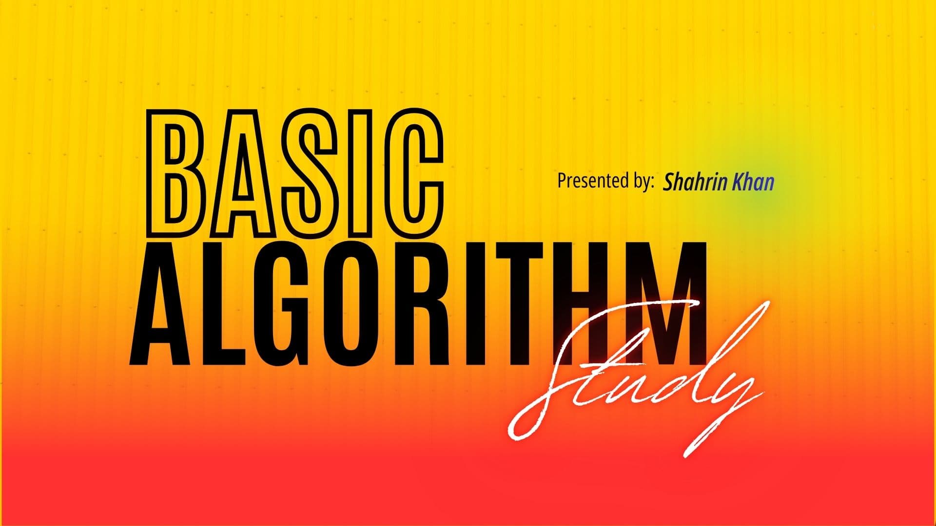 Basic Algorithm Study