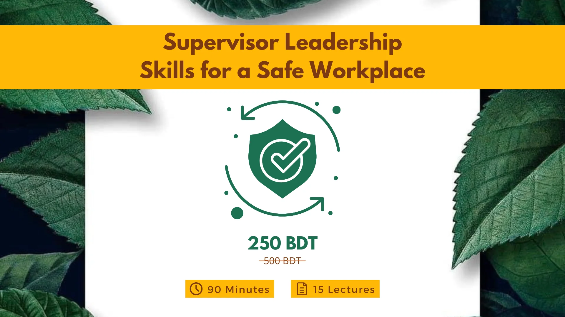 Supervisor Leadership Skills for a Safe Workplace Course Image